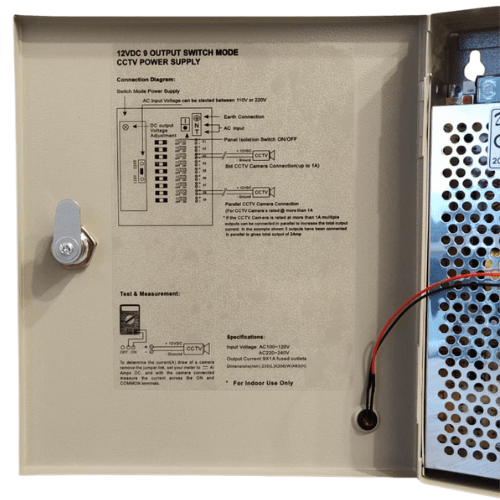 Fuente poder conmutada 9 salidas 12V 10A4