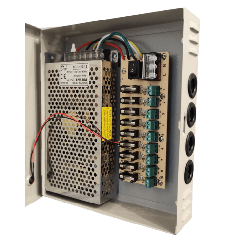 Fuente poder conmutada 9 salidas 12V 10A2