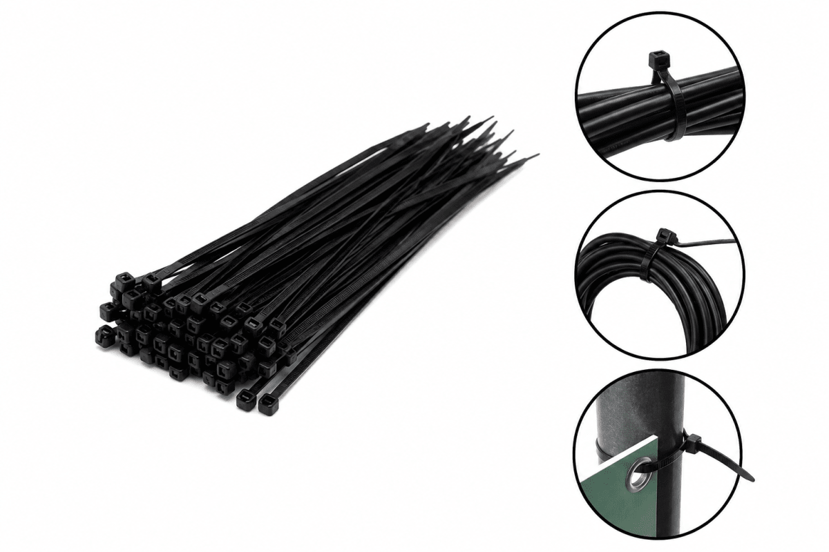 Amarra Plástica Negra 15 CM x 5 MM 0