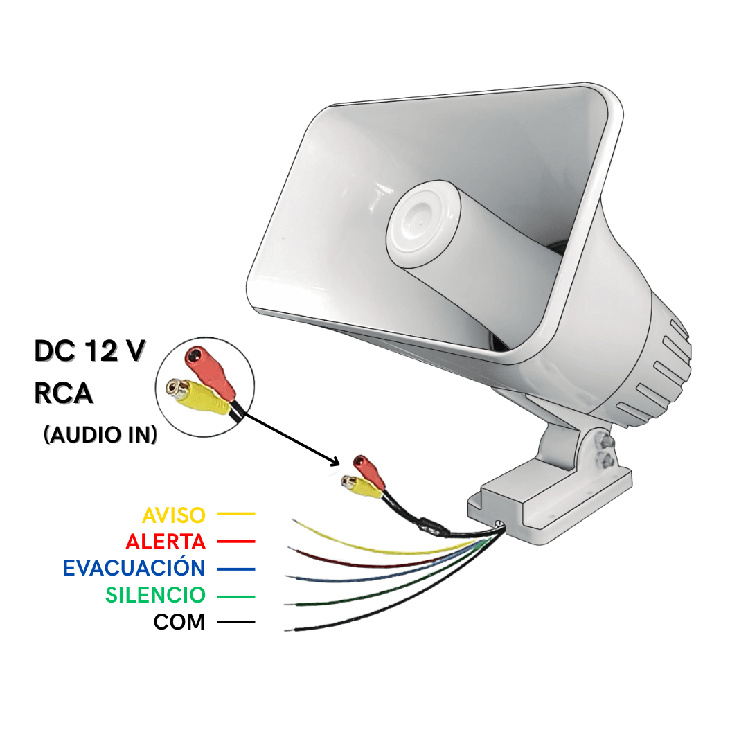 Sirena 30W con sistema de voceo integrado4