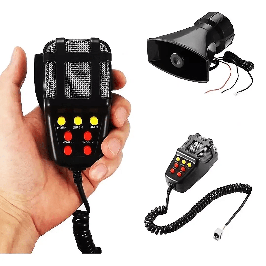 Bocina Sirena 100 Watts Policial Carabinero Megáfono 7 Tonos2