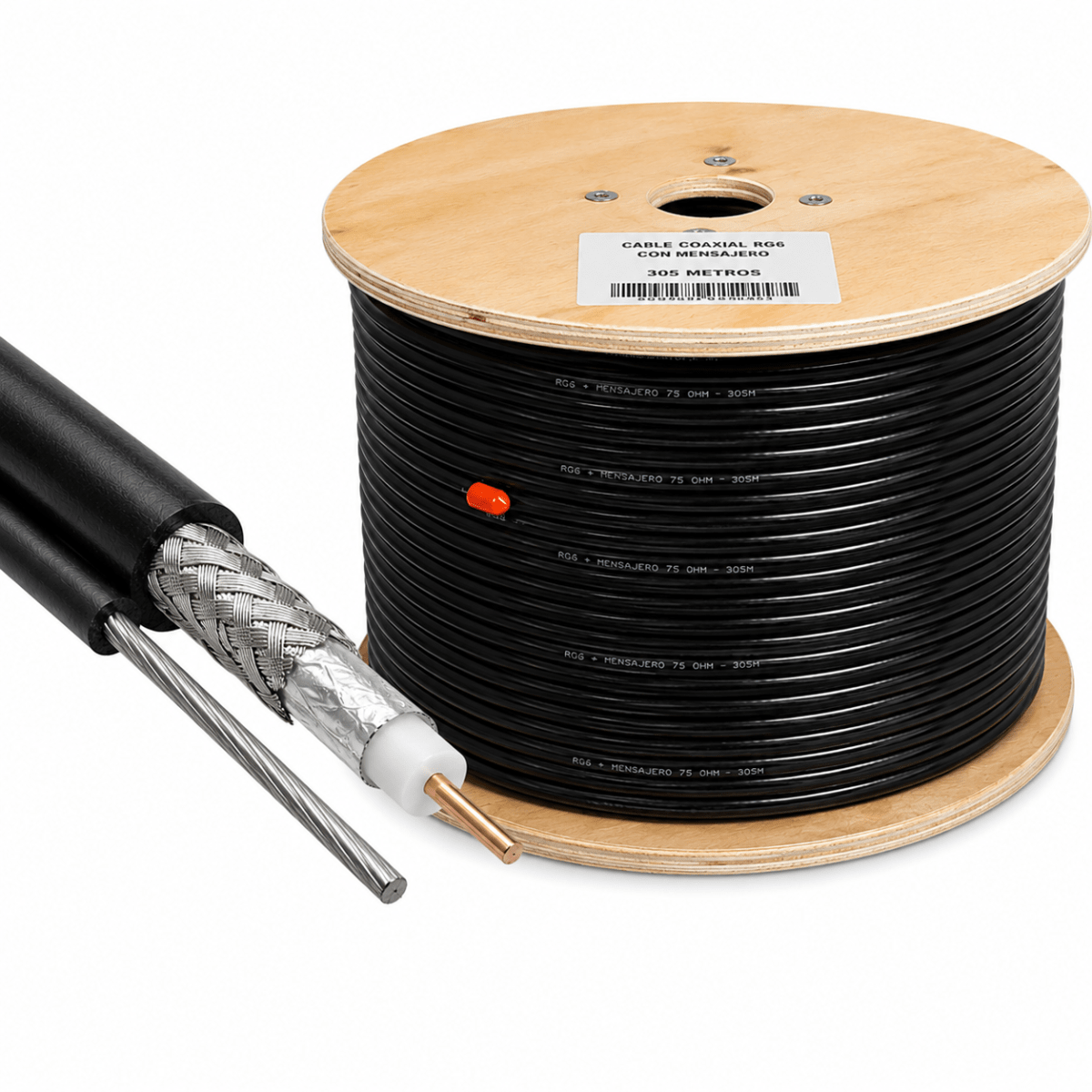 CABLE COAXIAL RG6 CON MENSAJERO 0