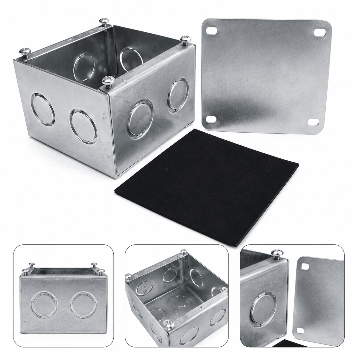 CAJA EMT ZINCADA C/PREPICADO 100X100X65MM2