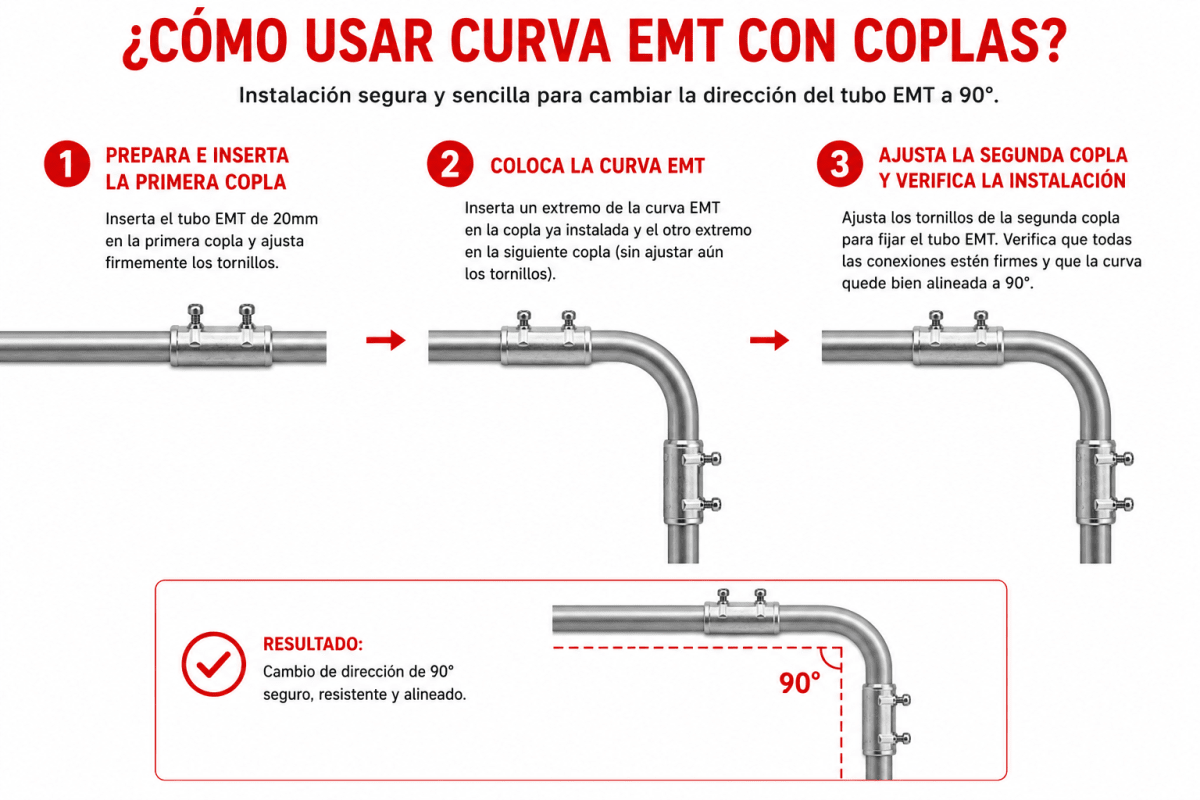 Curva EMT metálica 20mm3
