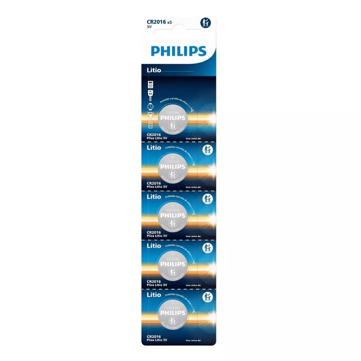 PILA DE BOTON CR2016 PHILIPS LITIO 3V2