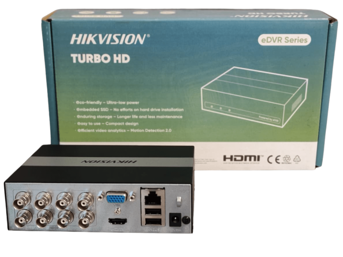 eDVR Hikvision 8CH 1080P Lite con disco SSD 1TB 0