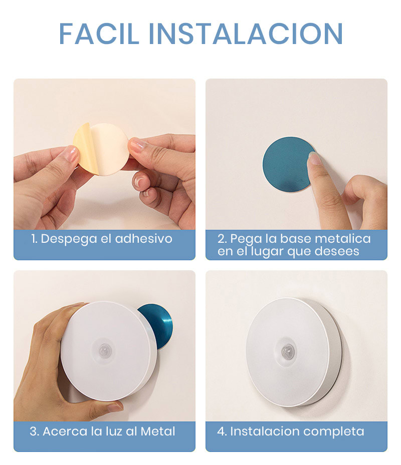 Luz Led Recargable Con Sensor de Movimiento4