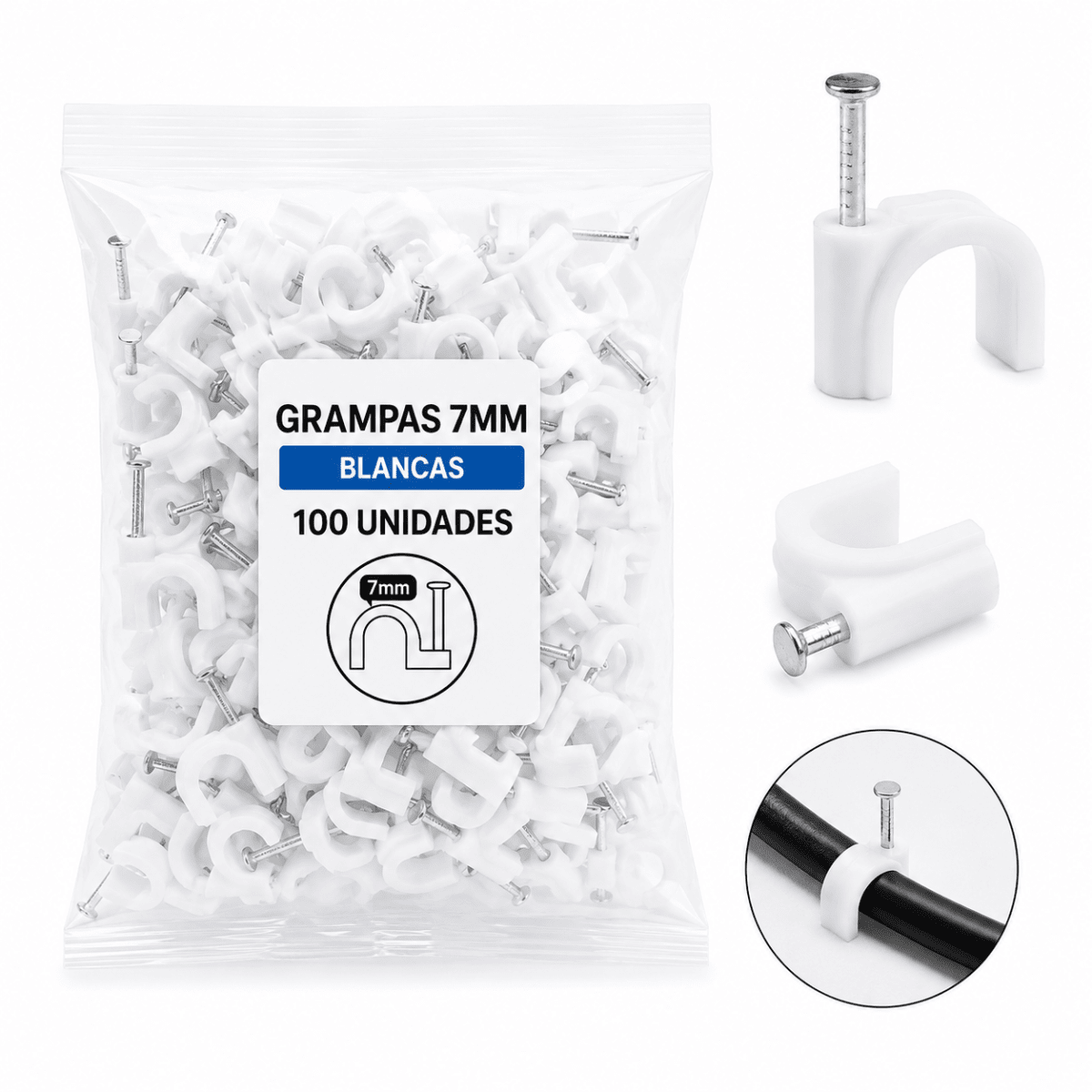 Grampas 7Mm Blanca 0