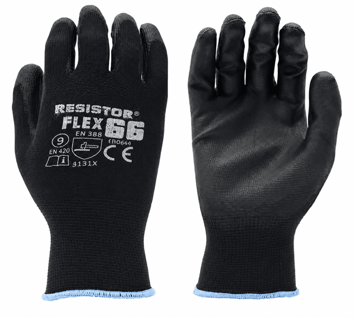 Guante PU negro tacto fino T103