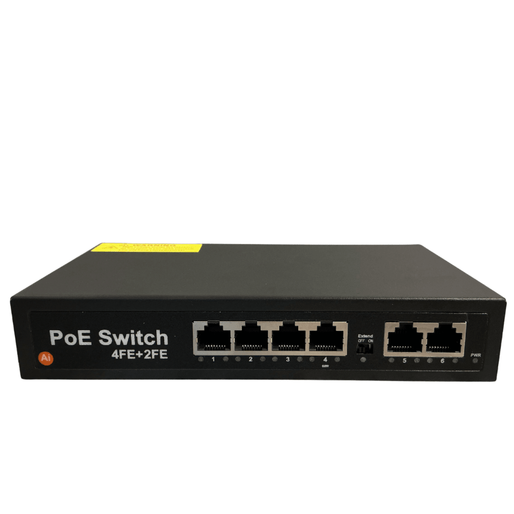 SWITCH POE 52V 60W 4 PUERTOS POE + 2 UPLINK 0