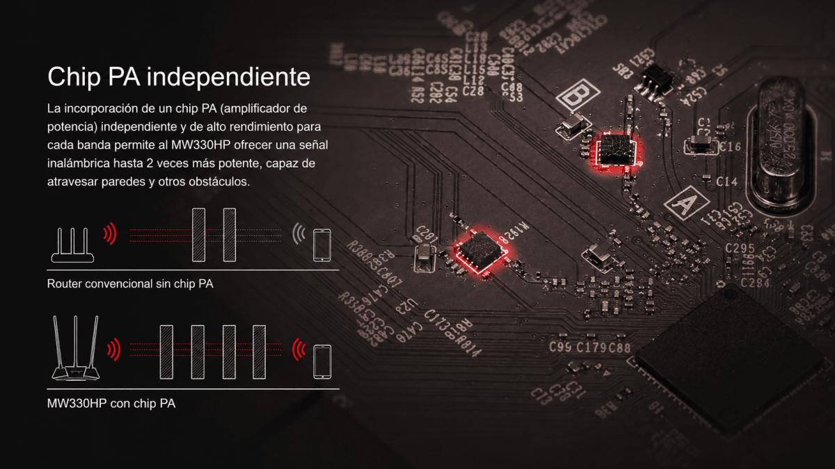 Router Mercusys 300Mbps de alta potencia6
