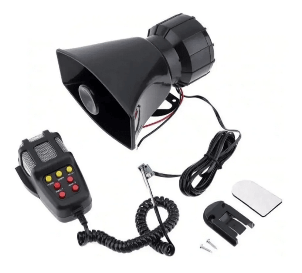Bocina Sirena 100 Watts Policial Carabinero Megáfono 7 Tonos 0