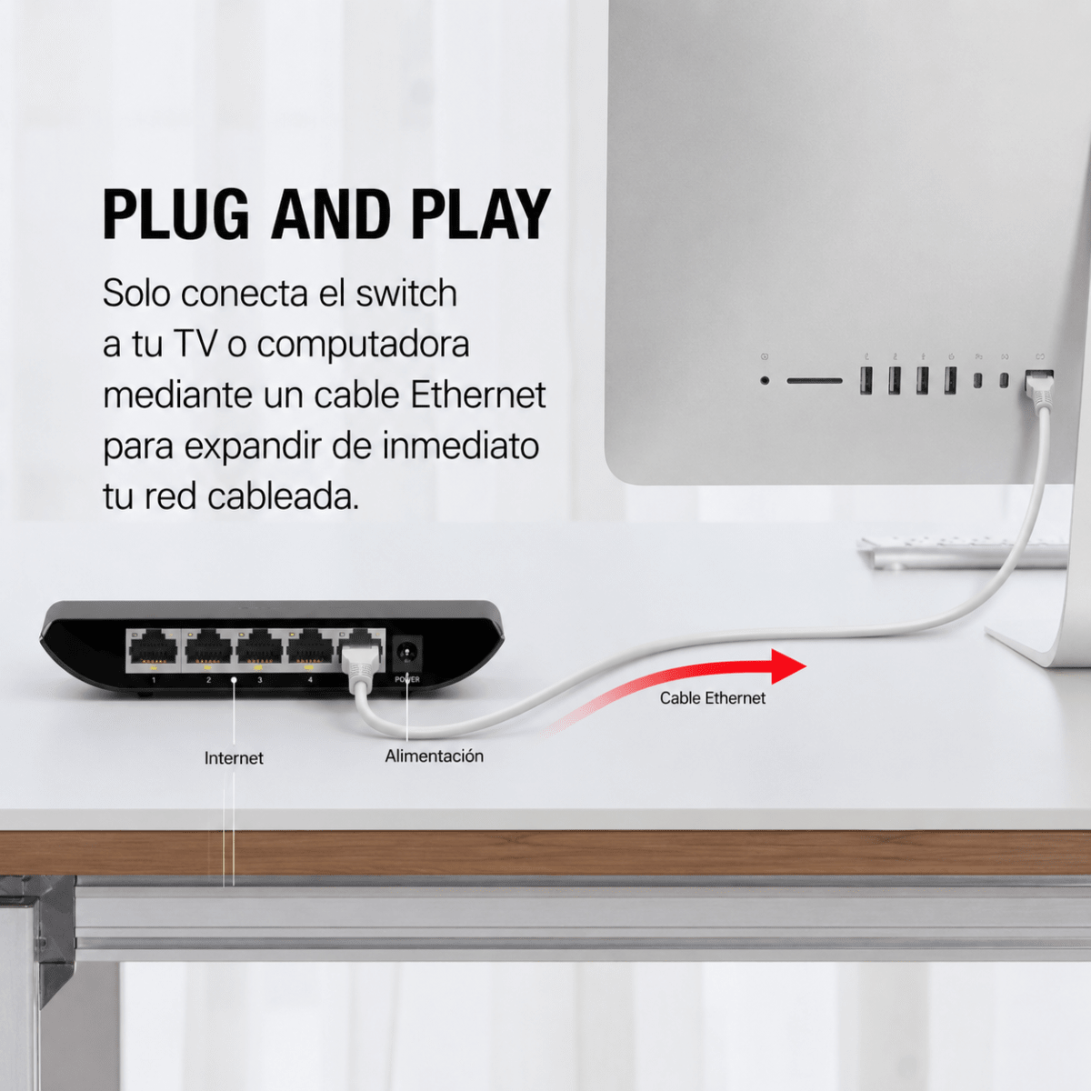 Switch 5 Port Gigabit 1000MBPS4