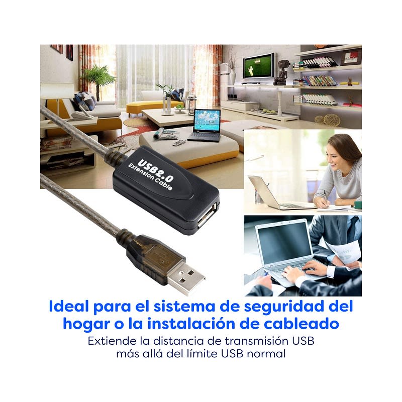 CABLE USB ACTIVO 20M COBRE3