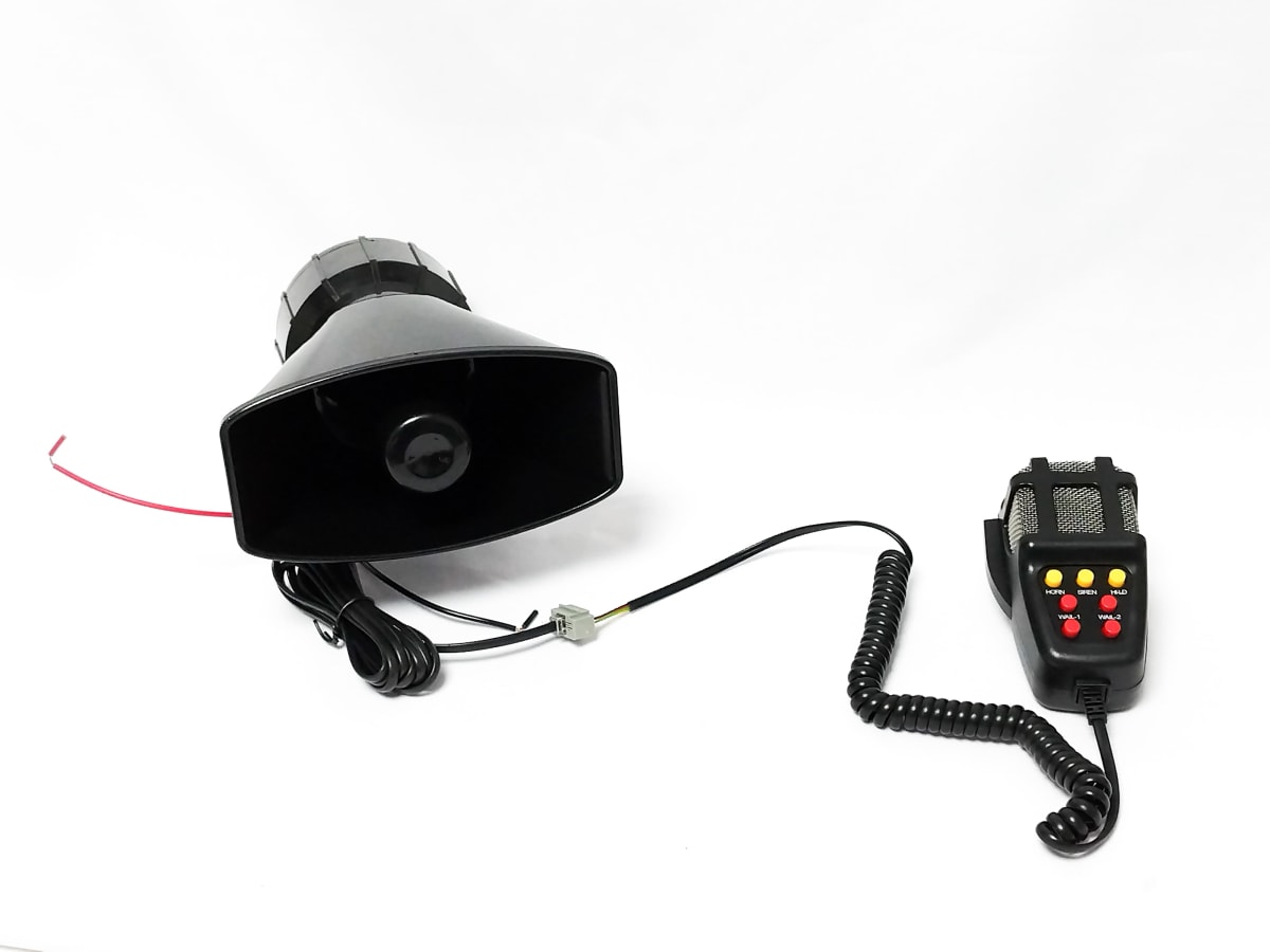 Bocina Sirena 100 Watts Policial Carabinero Megáfono 7 Tonos2