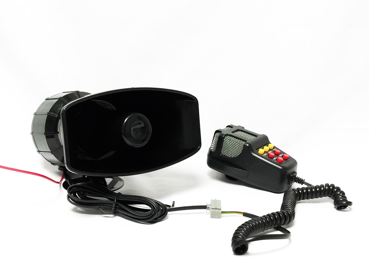 Bocina Sirena 100 Watts Policial Carabinero Megáfono 7 Tonos4