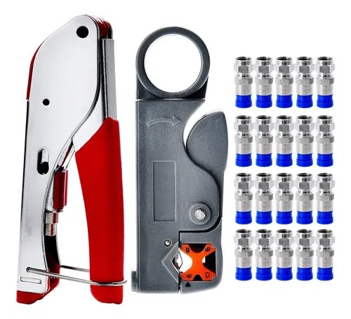 PACK CRIMPEADORA RG6 + PELA CABLE 0