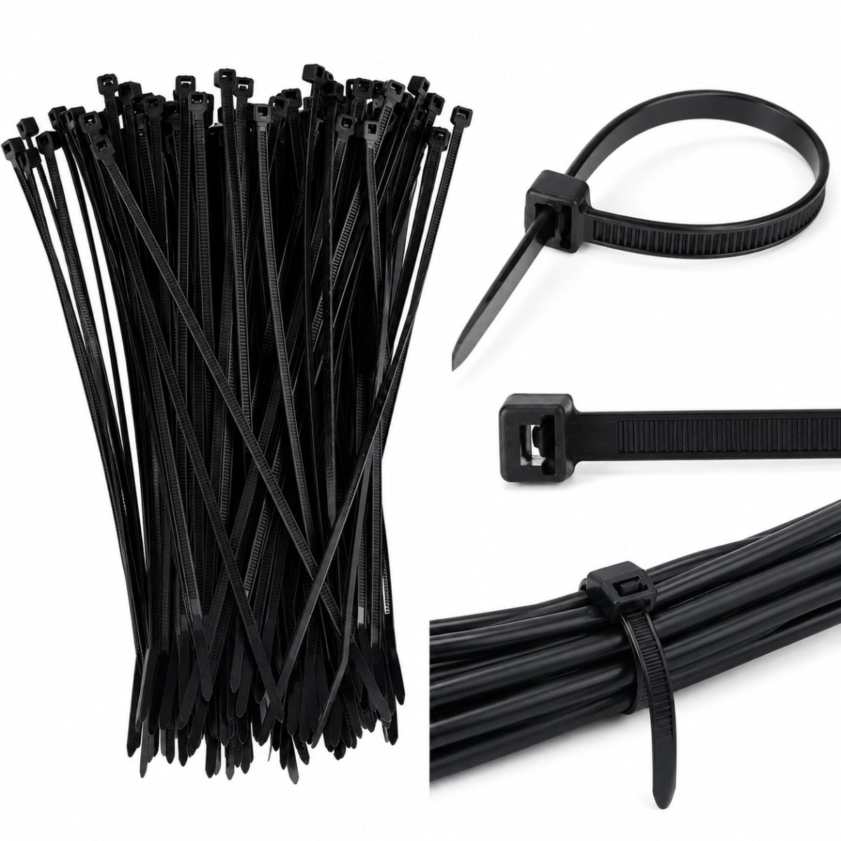 Amarras Plásticas Negras 10 CM X 3 MM6