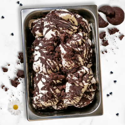 Fior di Latte e Biscotti (Crema y Galletas)