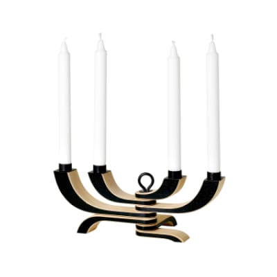 Candelabro Nordico - 4 brazos - Negro1