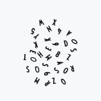 Set de letras Pequeñas - Negros