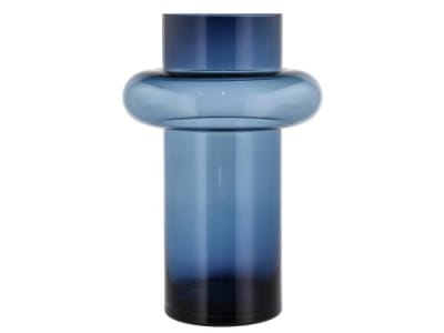 Jarrón tubo de cristal Lyngby - 40 cm - Azul1