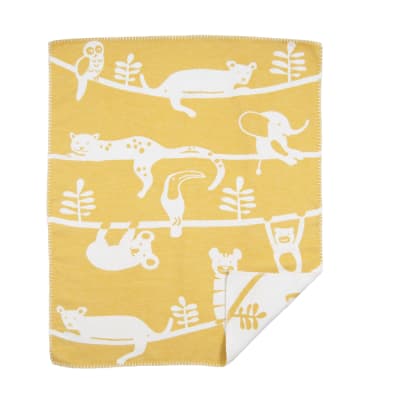 Manta Siesta de algodón - Amarillo1