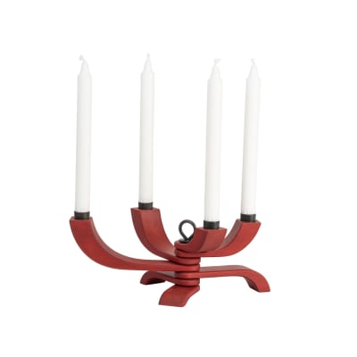 Candelabro Nordico - 4 brazos - Rojo1