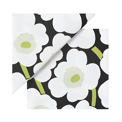 Servilleta de Cena - Unikko - Negro/Verde