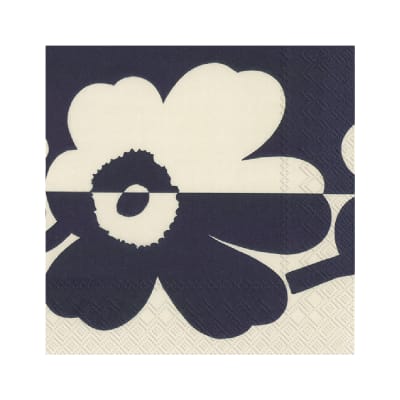 Servilleta - Unikko - Azul/Lino1