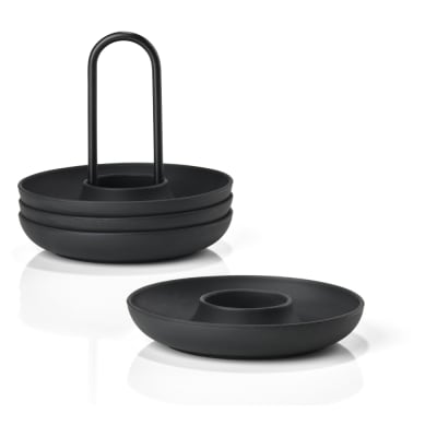 Set posa huevos - 4 pcs Negro 4