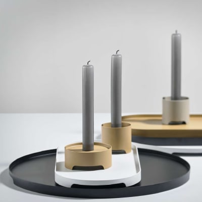 Bandeja Singles - 35 cm redonda - Negro 