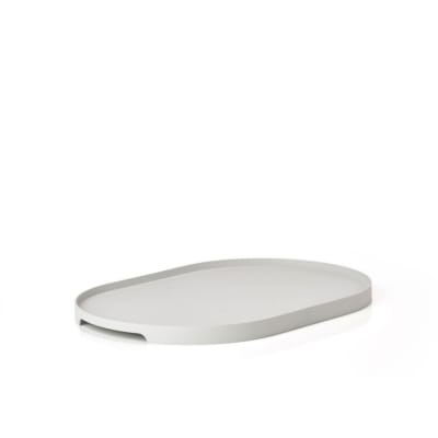 Bandeja Singles - 23 cm Ovalada - Gris Claro