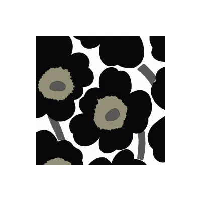 Servilleta de Cóctel - Unikko -  Negro