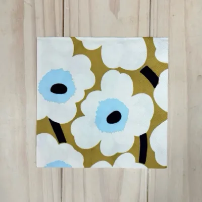 Servilleta - Unikko - Beige/Azul