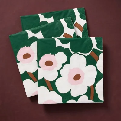 Servilleta - Unikko - Verde Oscuro