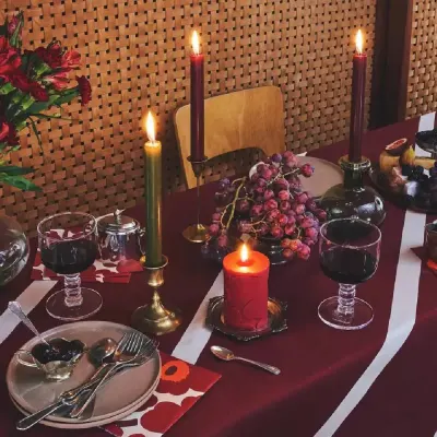 Vela Marimekko pequeña - Roja