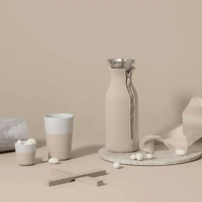 Jarra de agua con Funda - Beige Perla