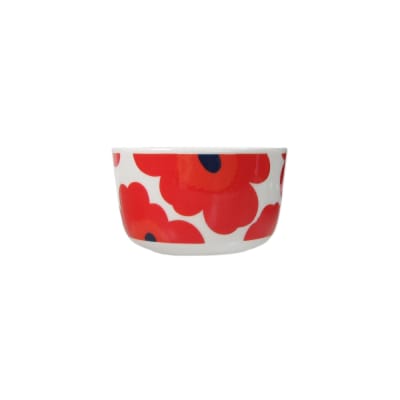 Bowl 2,5 dl - UNIKKO / Blanco-Rojo1