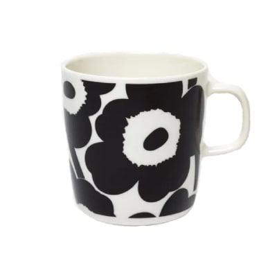 Taza 4 dl - UNIKKO - Blanco/Negro2