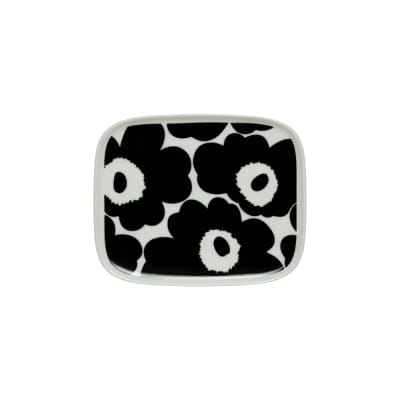 Plato 15x12 cm - UNIKKO - Blanco/Negro