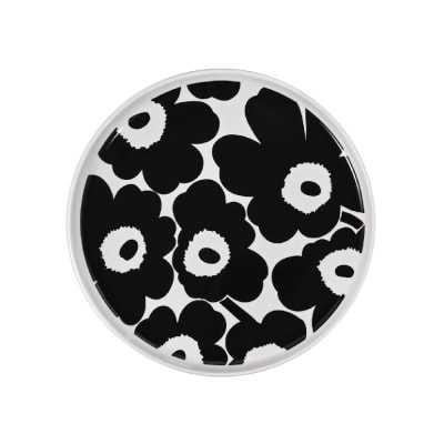Plato 25 cm - UNIKKO - Blanco/Negro