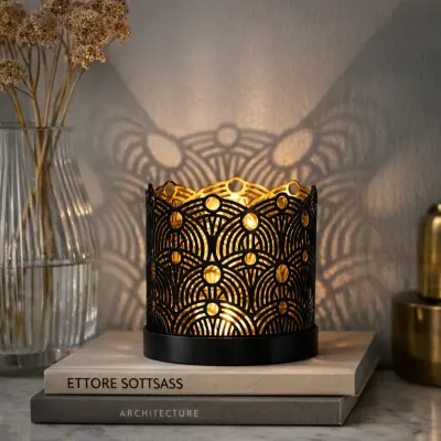 Candelabro - Lunar Pequeño Negro