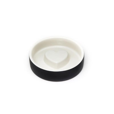 Plato para Comida de Mascotas - pequeño Negro 3