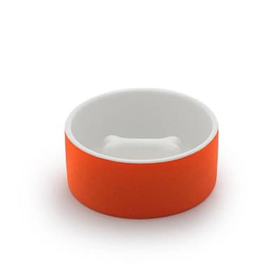 Plato para Comida de Mascotas - Mediano Naranja 2