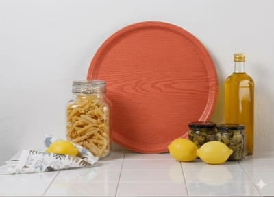 Bandeja Redonda B&L - Ø45 cm - Rojo coral