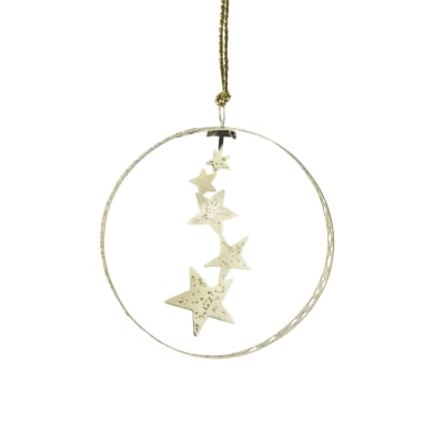 Adorno de Navidad Redondo -Estrellas de noche1