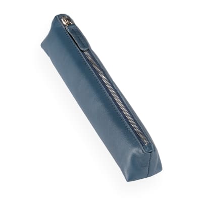 Estuche para lapices de cuero - Azul Marino
