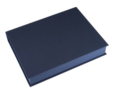 Caja Tela/Papel - A4 - Azul Humo1