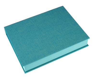 Caja Tela/Papel - A4 - Turquesa1
